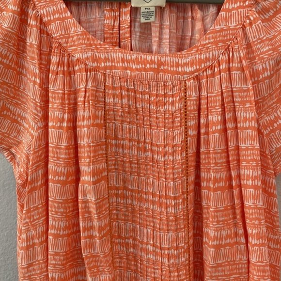 St. Johns Bay Orange Blouse - Picture 3 of 6